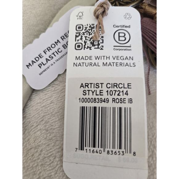 Sakroots Artist Circle Linen Uncoated Canvas Zipper Top Crossbody Rose in Bloom - Picture 3 of 12